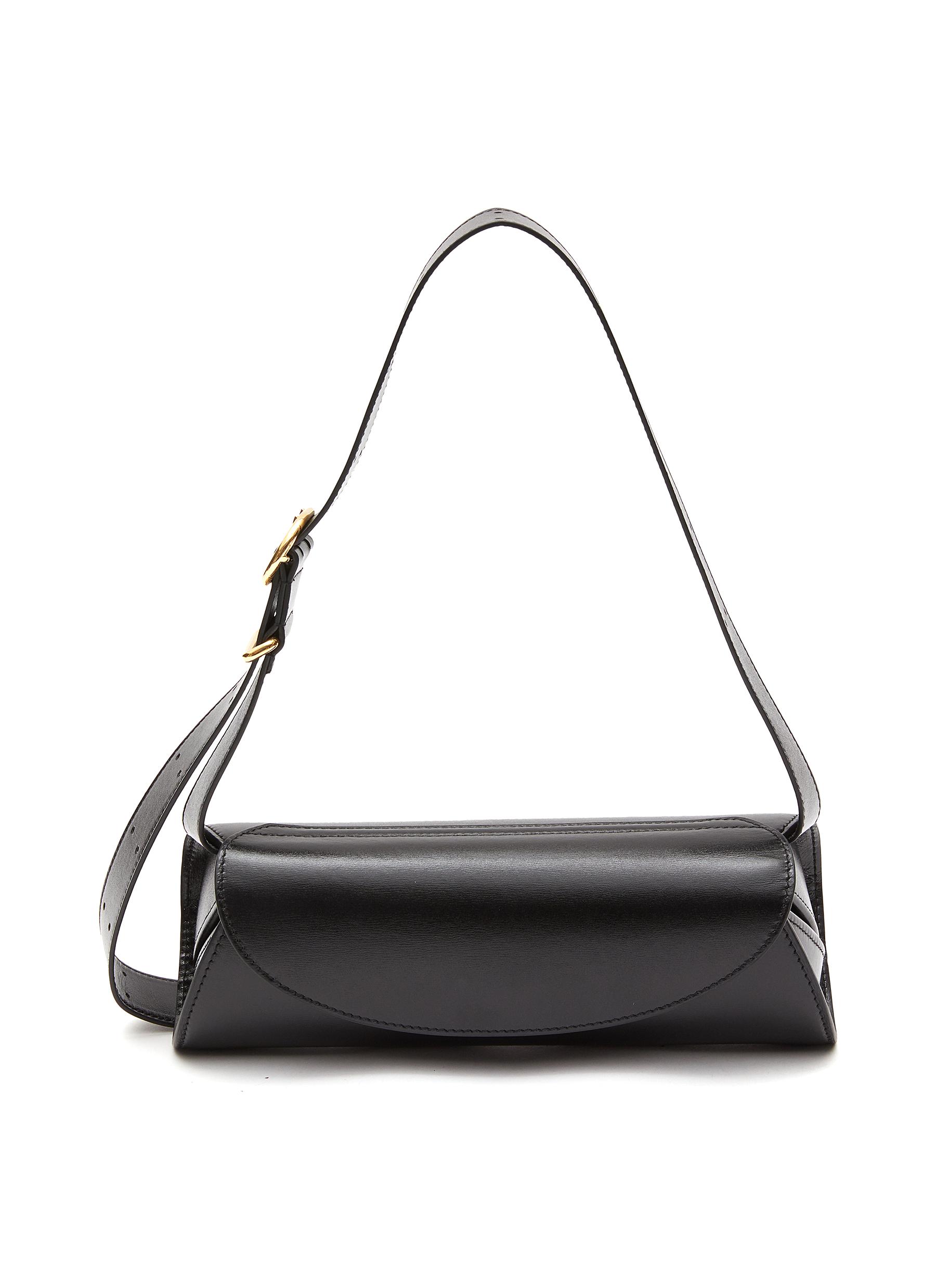 Jil Sander Cannolo' Small Nappa Leather Shoulder Bag In Black | ModeSens