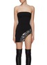 Main View - Click To Enlarge - DAVID KOMA - PLEXIGLASS TYRE TRACK BODYCON MINI DRESS