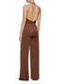 Back View - Click To Enlarge - DAVID KOMA - CRYSTAL EMBELLISHED CROCODILE PATCH OPEN BACK JUMPSUIT