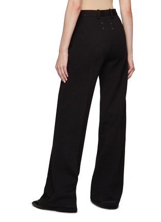 Back View - Click To Enlarge - MAISON MARGIELA - MID RISE FLARED WIDE LEG WOOL PANTS