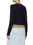 Back View - Click To Enlarge - MAISON MARGIELA - LONG SLEEVE CONTRAST TRIM POLO COLLAR WOOL JUMPER
