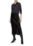 Figure View - Click To Enlarge - MAISON MARGIELA - LONG SLEEVE CONTRAST STITCHING POLO COLLAR WOOL JUMPER