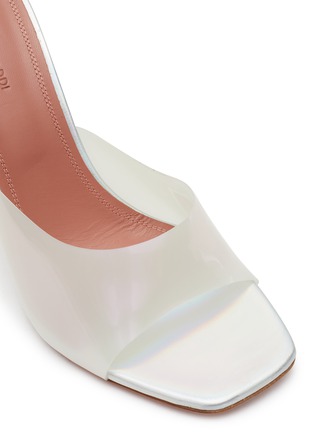 Detail View - Click To Enlarge - AMINA MUADDI - ‘Lupita’ PVC Square Toed Heels