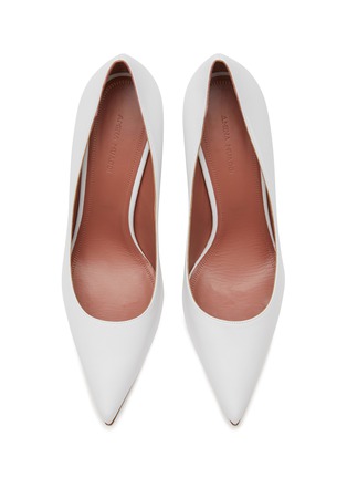 Detail View - Click To Enlarge - AMINA MUADDI - ‘AMI’ POINT TOE NAPPA LEATHER PUMPS