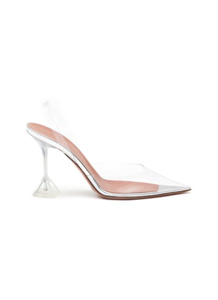 Main View - Click To Enlarge - AMINA MUADDI - ‘Holli’ Transparent Slingback Heels