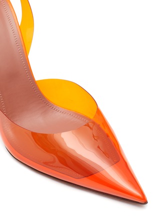 Detail View - Click To Enlarge - AMINA MUADDI - ‘Holli’ Tinted PVC Slingback Heels