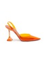 Main View - Click To Enlarge - AMINA MUADDI - ‘Holli’ Tinted PVC Slingback Heels