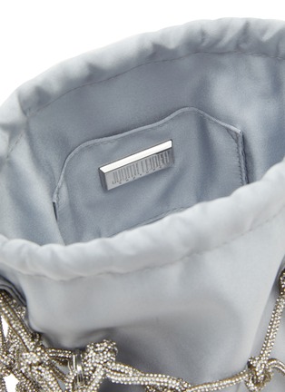 Detail View - Click To Enlarge - JUDITH LEIBER - Crystal Embellished Net Satin Bucket Bag