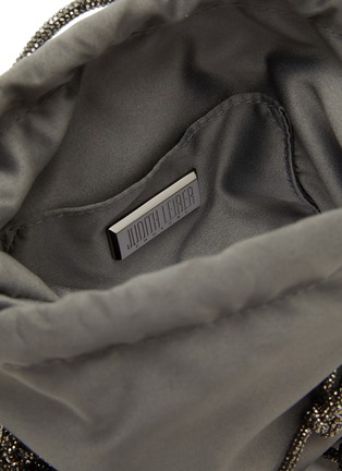 Detail View - Click To Enlarge - JUDITH LEIBER - Crystal Embellished Net Satin Bucket Bag