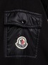 MONCLER - LONG SLEEVE LOGO PATCH HOODED CAPE