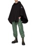 Figure View - Click To Enlarge - MONCLER - LONG SLEEVE LOGO PATCH HOODED CAPE