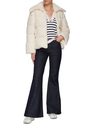 Figure View - Click To Enlarge - MONCLER - LONG SLEEVE FLAP COLLAR JACKET