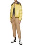 Figure View - Click To Enlarge - MONCLER - LONG SLEEVE ZIP UP FLAP COLLAR PUFFER JACKET