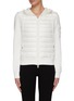 Main View - Click To Enlarge - MONCLER - LONG SLEEVE ZIP UP LOGO PATCH JACKET