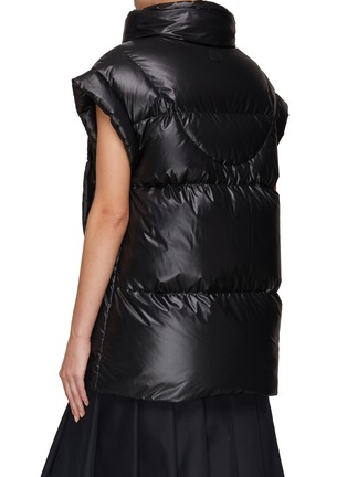 Back View - Click To Enlarge - MONCLER - CAP SLEEVE HIGH NECK BOXY PUFFER VEST