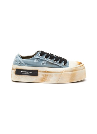 Main View - Click To Enlarge - ARTICLE NO. - VULCANIZED LOW TOP LACE UP PLATFORM SNEAKERS