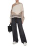 Figure View - Click To Enlarge - AMIRI - CAMO OVERSIZED OPEN KNIT SWEATER