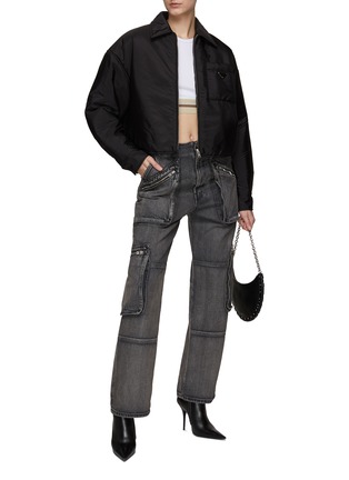 Figure View - Click To Enlarge - AMIRI - LOOSE STRAIGHT DENIM CARGO JEANS