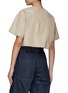 Back View - Click To Enlarge - AMIRI - SHORT SLEEVE LAMBSKIN LEATHER CROPPED TOP