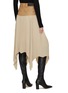 Back View - Click To Enlarge - AMIRI - CALF LEATHER HYBRID MIDI PLEATED SKIRT