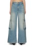 Main View - Click To Enlarge - AMIRI - SIDE POCKET DETAIL WIDE LEG CARGO DENIM JEANS