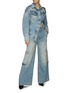 Figure View - Click To Enlarge - AMIRI - SIDE POCKET DETAIL WIDE LEG CARGO DENIM JEANS