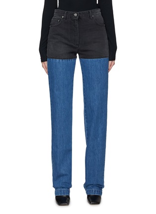 Main View - Click To Enlarge - PETER DO - Back Pocket Seam Combo Straight Jeans