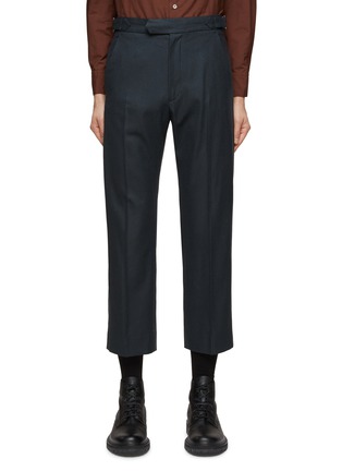 Main View - Click To Enlarge - YOKE - Side Adjuster Wool Cropped Straight Pants