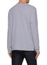 Back View - Click To Enlarge - PRADA - LONG SLEEVE STRIPE EMBROIDERY LOGO T-SHIRT