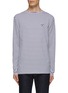 Main View - Click To Enlarge - PRADA - LONG SLEEVE STRIPE EMBROIDERY LOGO T-SHIRT