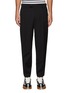 Main View - Click To Enlarge - BARENA - ‘MASCO’ CROPPED TAPERED LEG WOOL BLEND PANTS