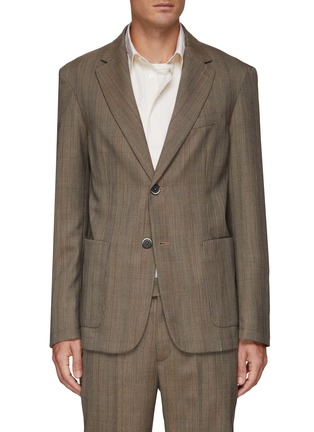 Main View - Click To Enlarge - BARENA - ‘BORGO’ SINGLE BREASTED NOTCHED LAPEL UNLINED WOOL BLAZER