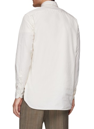 Back View - Click To Enlarge - BARENA - ‘THROSA' POINTED COLLAR POPELINE SHIRT