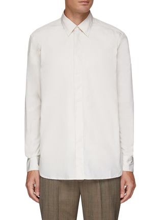 Main View - Click To Enlarge - BARENA - ‘THROSA' POINTED COLLAR POPELINE SHIRT