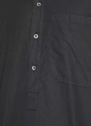  - BARENA - Mandarin Collar Half Placket Cotton Shirt