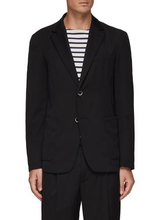 Main View - Click To Enlarge - BARENA - ‘BORGO’ SINGLE BREASTED NOTCHED LAPEL UNLINED GABARDINE BLAZER
