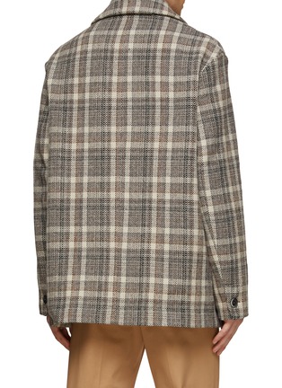 Back View - Click To Enlarge - BARENA - ‘FATOTO’ A-LINE CHECKED COAT