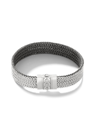 Main View - Click To Enlarge - JOHN HARDY - ‘CLASSIC CHAIN’ REVERSIBLE STERLING SILVER BLACK RHODIUM PLATED SILVER BRACELET