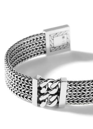 Detail View - Click To Enlarge - JOHN HARDY - Classic Chain' Silver Reticulated Pusher Clasp Station Bracelet