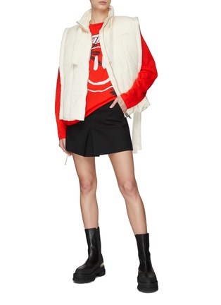 Figure View - Click To Enlarge - GANNI - Tie Appliqued High Neck Oversized Puffer Vest