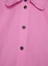  - GANNI - Ruffled Collar Puff Sleeve Cotton Blend Shirt