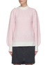 Main View - Click To Enlarge - GANNI - OVERSIZE MOCK NECK BUTTON EMBELLISHED KNIT SWEATER