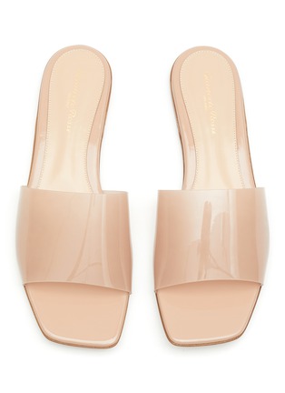 Detail View - Click To Enlarge - GIANVITO ROSSI - PVC PATENT LEATHER FLAT SLIDES