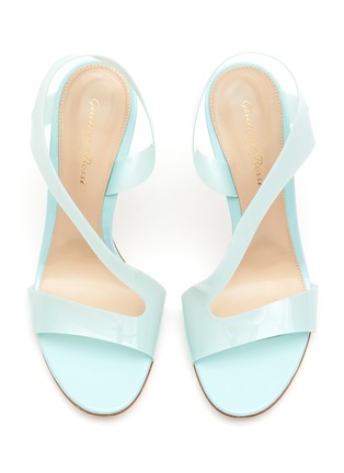 Detail View - Click To Enlarge - GIANVITO ROSSI - ‘METROPOLIS’ PVC PATENT LEATHER SANDALS