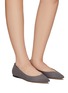 Figure View - Click To Enlarge - GIANVITO ROSSI - ‘Gianvito’ Suede Flats