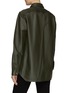 Back View - Click To Enlarge - RICK OWENS  - Grained Leather Oversized Overshirt