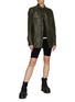 Figure View - Click To Enlarge - RICK OWENS  - Grained Leather Oversized Overshirt
