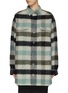 Main View - Click To Enlarge - RICK OWENS  - Plaid Alpaca Wool Blend Oversized Overshirt