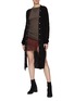 Figure View - Click To Enlarge - RICK OWENS  - ‘SASCHA’ LONGLINE BUTTON DETAIL WOOL CARDIGAN