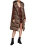 Figure View - Click To Enlarge - RICK OWENS  - Double Front Slit Leather Skirt